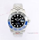 Clone Rolex GMT-Master ii Batgirl Cal.3186 Watch Stainless Steel Jubilee Strap